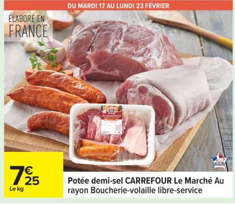 Potée demi-sel CARREFOUR Le Marché