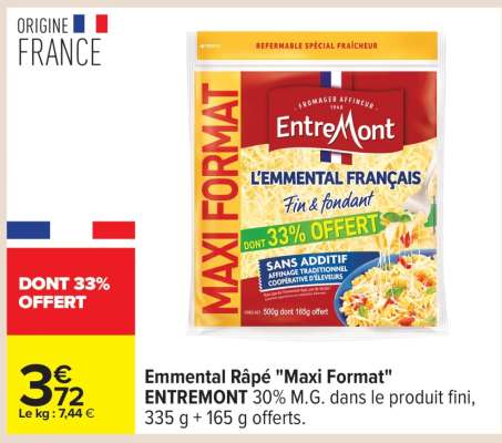 Emmental râpé «Maxi Format»