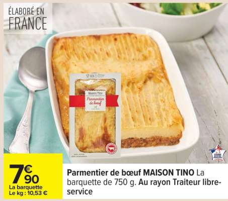 Parmentier de bœuf MAISON TINO