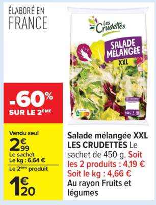 SALADE MÉLANGÉE XXL "LES CRUDETTES"