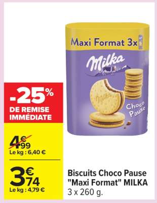 Biscuits Choco Pause «Maxi Format» MILKA