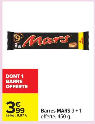 Barres MARS 9 + 1