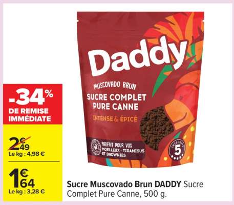 Sucre Muscovado Brun DADDY