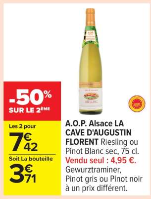 A.O.P. Alsace LA CAVE D'AUGUSTIN FLORENT
