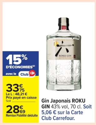 Gin Japonais ROKU GIN