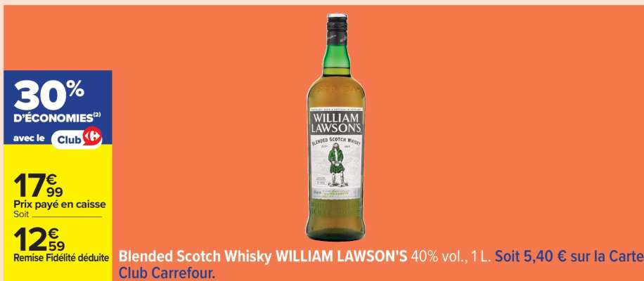 BLENDED SCOTCH WHISKY "WILLIAM LAWSON'S"