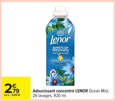Adoucissant concentré LENOR Ocean Mist
