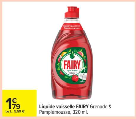 Liquide vaisselle FAIRY Grenade & Pamplemousse