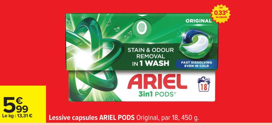 Lessive capsules ARIEL PODS Original