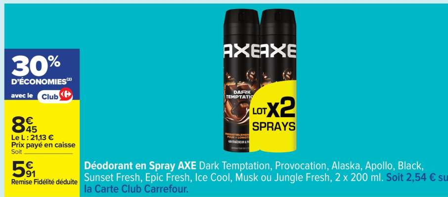 Déodorant en Spray AXE