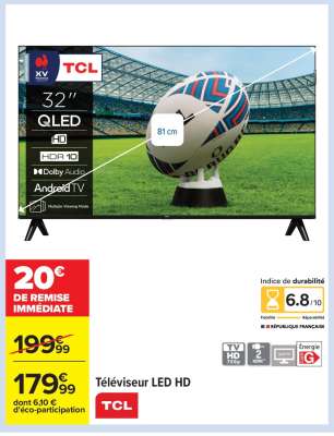 Téléviseur LED HD