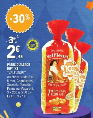 PÂTES D'ALSACE IGP* X3