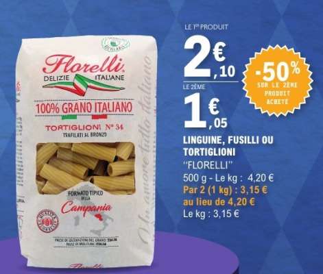 Florelli Linguine, Fusilli ou Tortiglioni