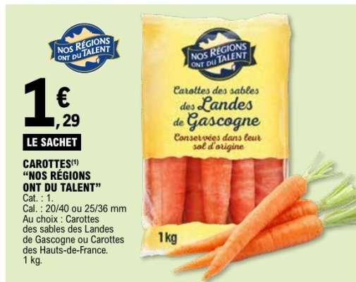 CAROTTES "NOS RÉGIONS ONT DU TALENT"