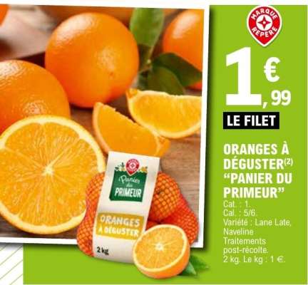 ORANGES À DÉGUSTER "PANIER DU PRIMEUR"