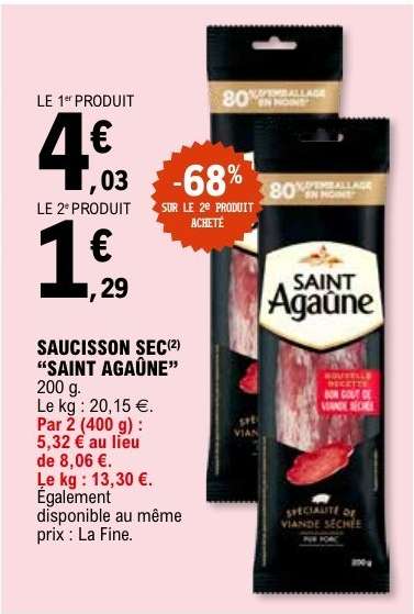 SAUCISSON SEC SAINT AGAÛNE
