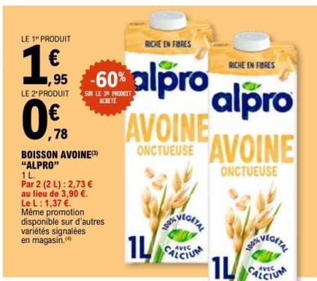 Boisson Avoine "Alpro"
