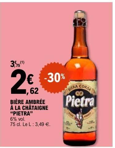 Bière Ambrée à la Châtaigne “Pietra”