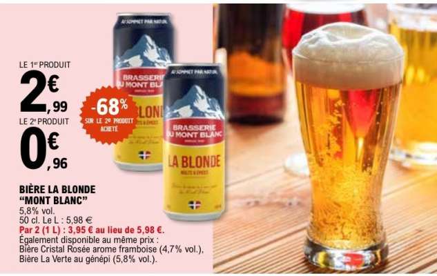 BIÈRE LA BLONDE “MONT BLANC”
