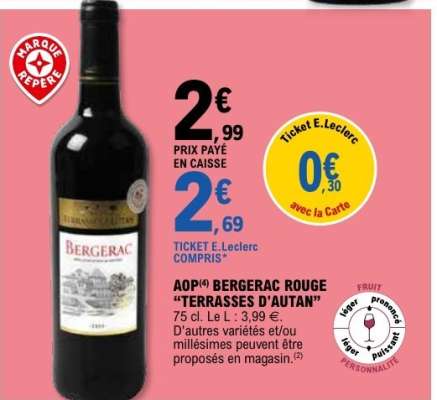AOP Bergerac Rouge 'Terrasses d'Autan'