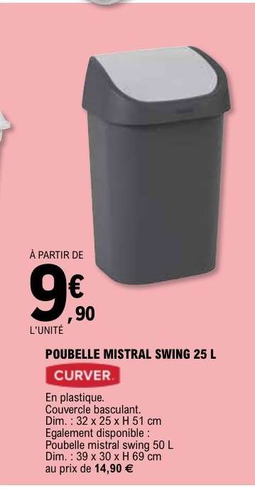 POUBELLE MISTRAL SWING 25 L