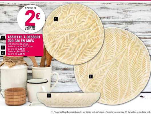 ASSIETTE À DESSERT Ø20 CM EN GRÈS