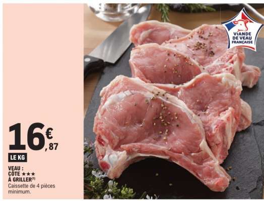 VEAU : COTE A GRILLER