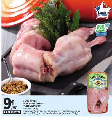 LAPIN ENTIER BLEU BLANC CŒUR® "LOEUL & PIRIOT"