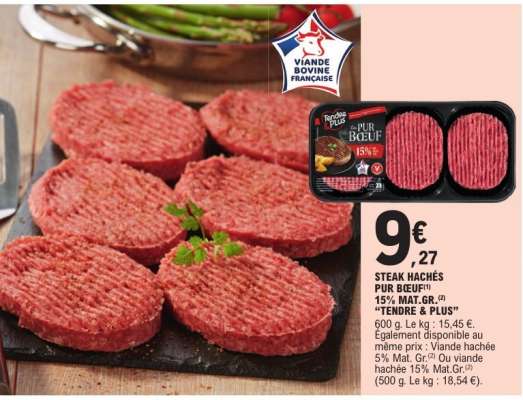 STEAK HACHÉS PUR BŒUF