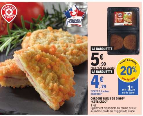 CORDONS BLEUS DE DINDE "CÔTÉ CROC"