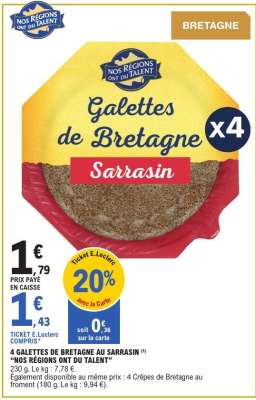 Galettes de Bretagne Sarrasin