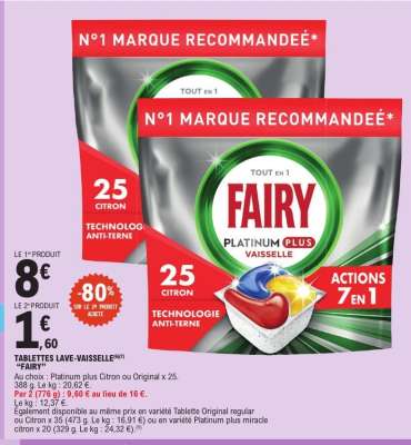 Tablettes Lave-Vaisselle Fairy