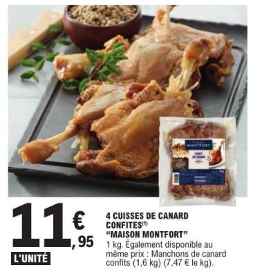4 CUISSES DE CANARD CONFITES