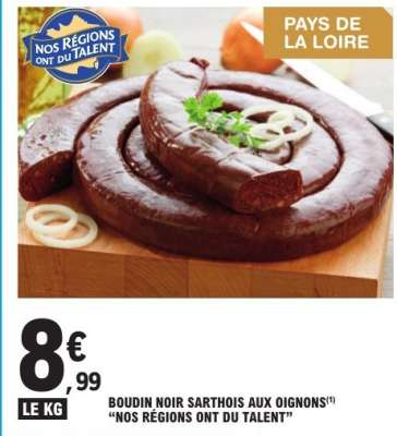 Boudin Noir Sarthois aux Oignons