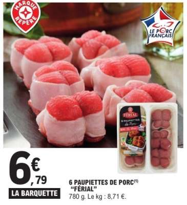 6 PAUPIETTES DE PORC 'FERIAL'