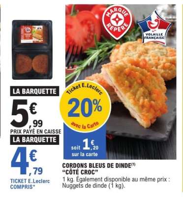 CORDONS BLEUS DE DINDE "CÔTÉ CROC"