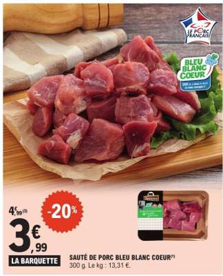 SAUTÉ DE PORC BLEU BLANC COEUR