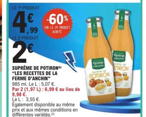 SUPRÊME DE POTIRON "LES RECETTES DE LA FERME D’ANCHIN"