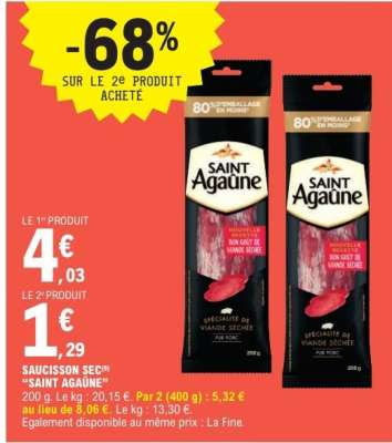 SAUCISSON SEC SAINT AGAÛNE