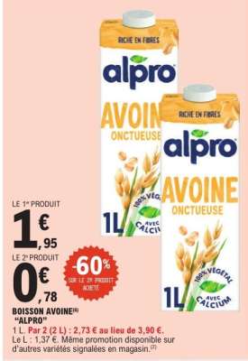 Boisson Avoine "Alpro"