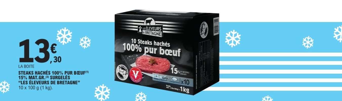 10 Steaks hachés 100% pur bœuf