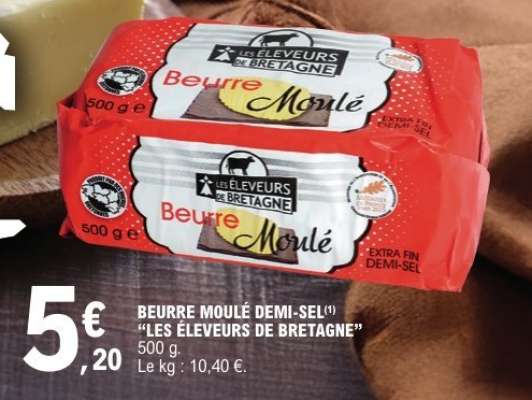 Beurre Moulé Demi-Sel "Les Éleveurs de Bretagne"