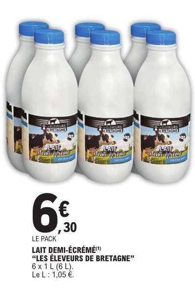 LAIT DEMI-ÉCRÉMÉ “LES ELEVEURS DE BRETAGNE”