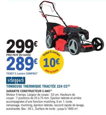 Tondeuse Thermique Tractée 224 CC