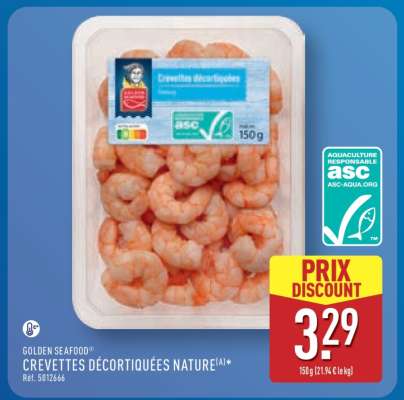 GOLDEN SEAFOOD Crevettes Décortiquées Nature