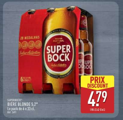 SUPER BOCK BIÈRE BLONDE 5,2°