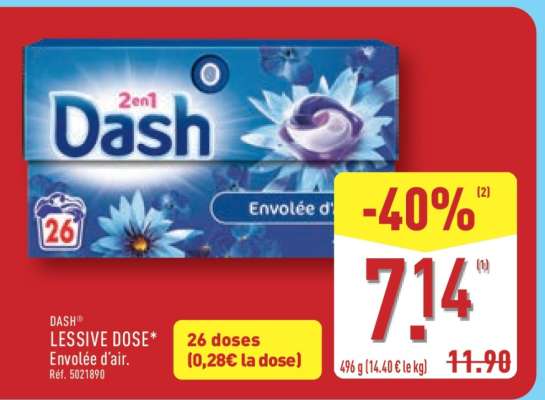 DASH LESSIVE DOSE
