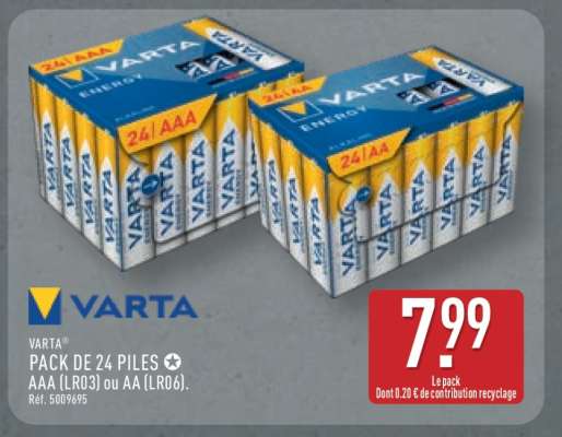 VARTA Pack de 24 Piles