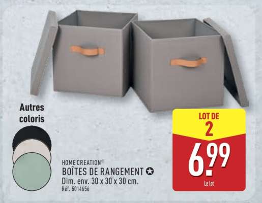 HOME CREATION® BOÎTES DE RANGEMENT