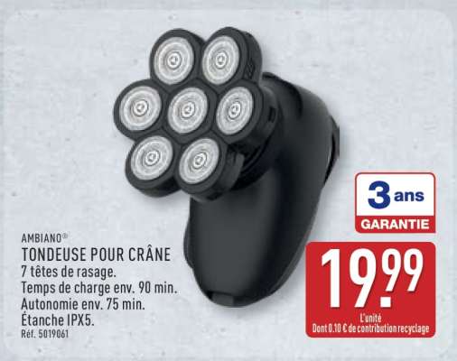 AMBIANO Tondeuse pour crâne